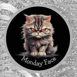 Måndag Ansikte eller din Arg Grått Cat Mugg