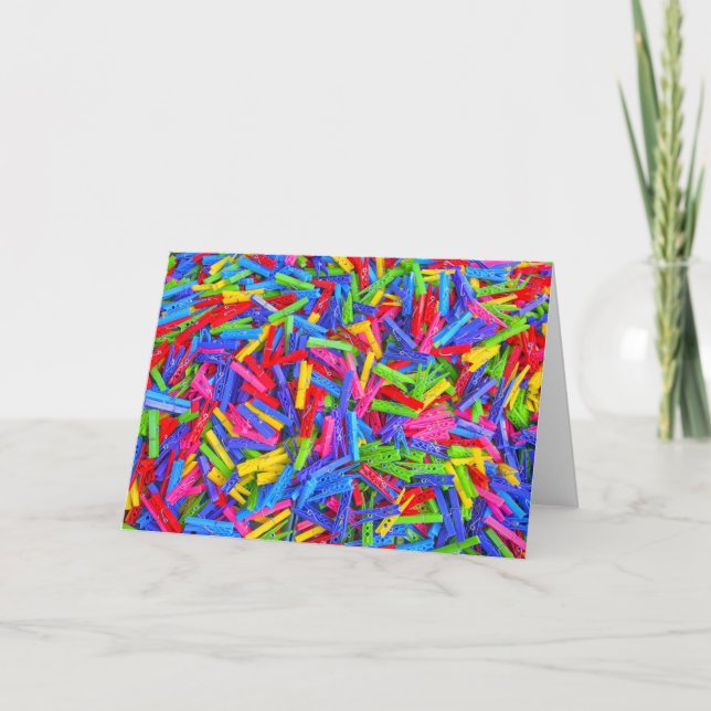 Måndag Clothing Stift Multifärgad Home Struktur L Kort (Framsida)