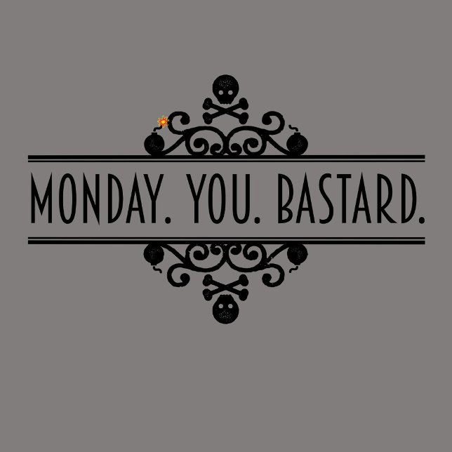 Måndag. Du. Baster. subtilt uppror retro t-shirt (Skapare uppladdad)