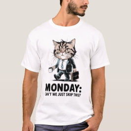 Måndag för mood Office Cat T Shirt