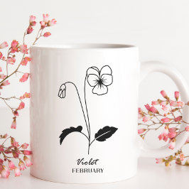 Måndag i februari födelsemånad kaffemugg