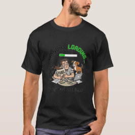 Måndag Laddning Hund Pappa Kaffe Humor Rolig Konto T Shirt