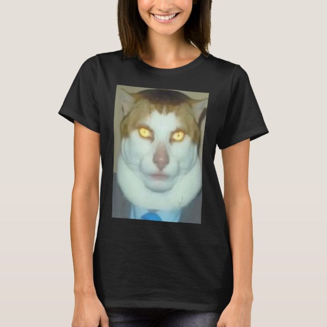 Måndag Lämnade mig Broken Cat T Shirt (Framsida)