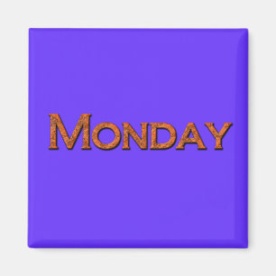 Måndag Lärande eller minneshjälpmagnet Magnet