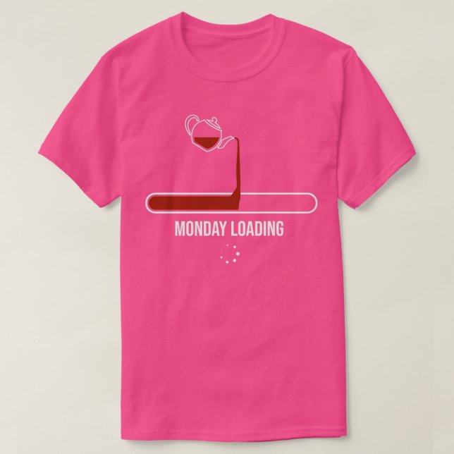 Måndag: Läs in Black Tea Grönt Tea Älskare Gift T Shirt (Design framsida)
