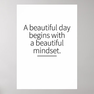 Måndag Mindset Motivation Inspirational Art Kredit Poster