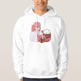 Måndag morgon kaffestämning – Kawaii Anime-tjej &  Hoodie
