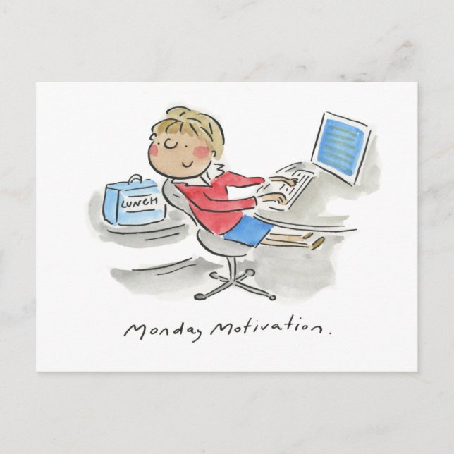 Måndag Motivering Vykort (Framsida)