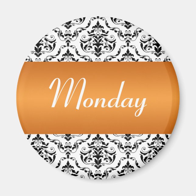 Måndag Orange - Skadmagnet Magnet (Framsidan)