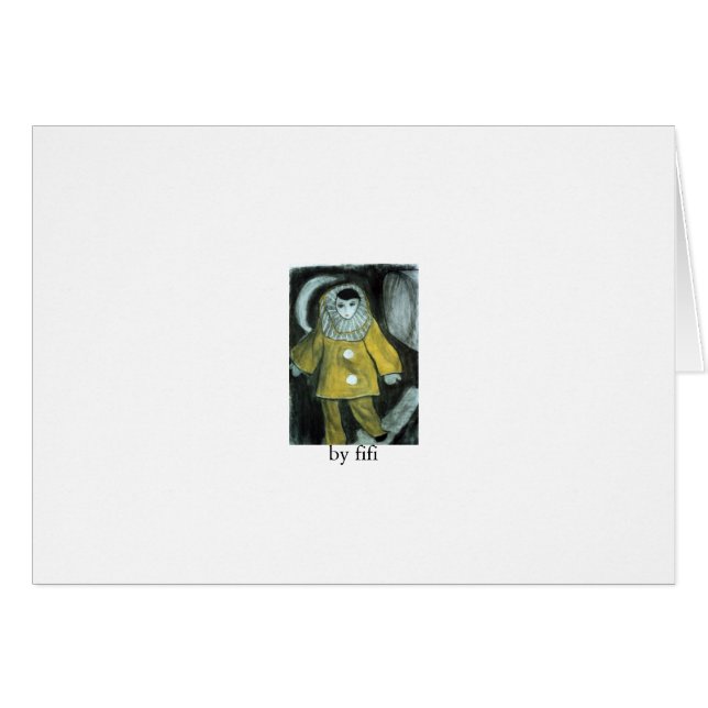 måndag petit pierrot hälsningskort (Framsidan Horizontal)