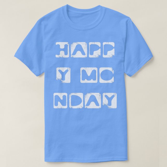Måndag Plattdagar för veckans typografi T Shirt (Design framsida)