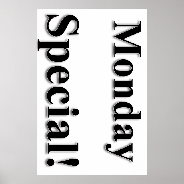 Måndag Poster Speciell Beauty Salon (Framsidan)