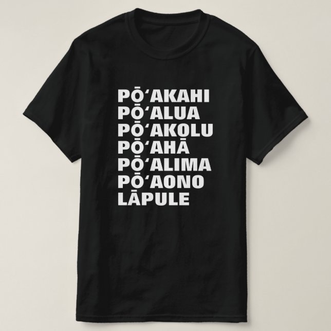 Måndag till Söndag på Hawaiianska T Shirt (Design framsida)
