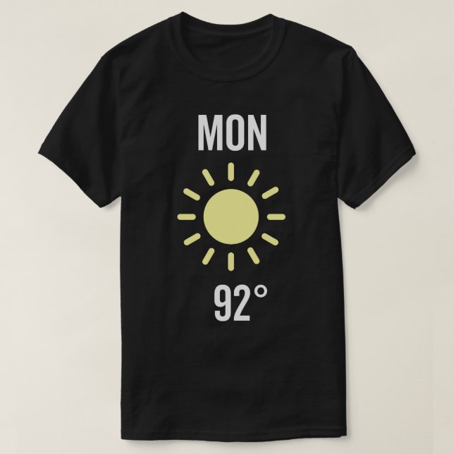 Måndag Väderkostumma T Shirt (Design framsida)
