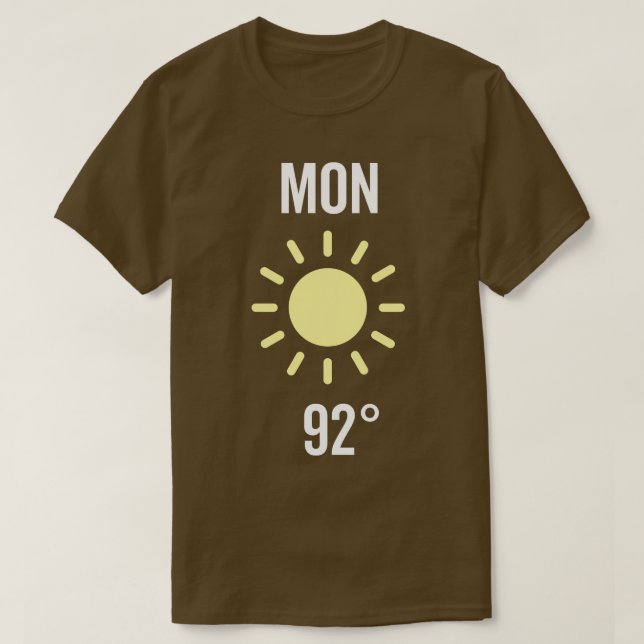 Måndag Väderkostumma T Shirt (Design framsida)