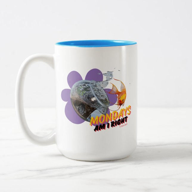 Måndagar, är jag Höger? Två-Tonad Mugg (Vänster)