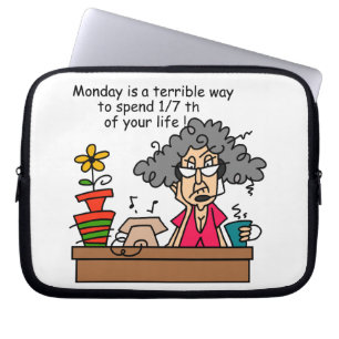 Måndagar Humor Laptop Fodral