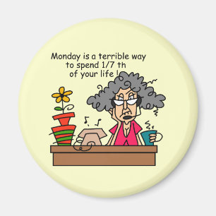 Måndagar Humor Magnet
