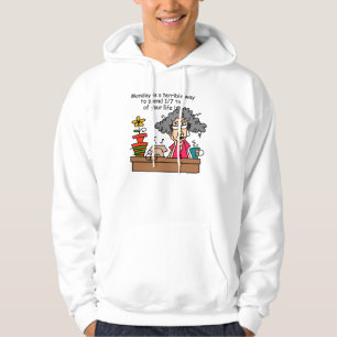 Måndagar Humor Sweatshirt Med Luva