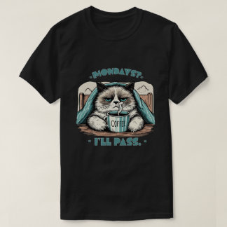 Måndagar? Jag går. - Grumpy Cat Art T Shirt