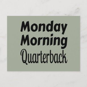 Måndagskvällen (Quarterback Sports Funny Football) Vykort