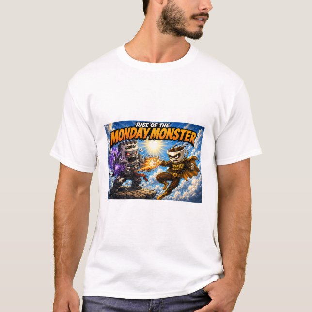 Måndagsmonster uppstiger – Espresso Befriaren T Shirt (Framsida)