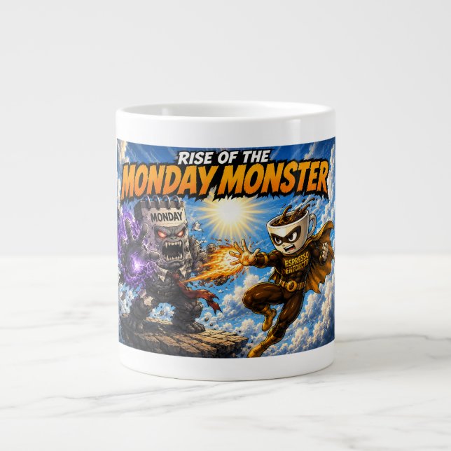 Måndagsmonster uppstiger – Espresso-hämmaren Jumbo Mugg (Framsidan)