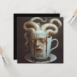 Måndagsmorgon blåser varningstext 4 på koffeinnivå inbjudningar