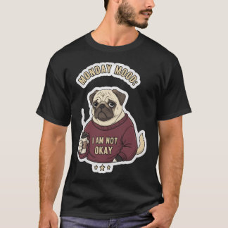 Måndagsstämning Pudel Inte Okej - Rolig Grinig Pud T Shirt