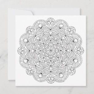 Mandala 010617 Friends Flat Card Vuxen Coloring