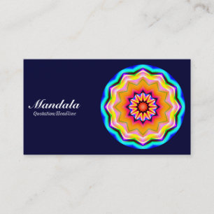 Mandala 01 - Mörk Navy 000033 Visitkort