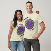 Mandala 12 ViolettPeach Rosa Grön - T-Shirt