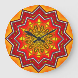 Mandala 3-klocka stor klocka