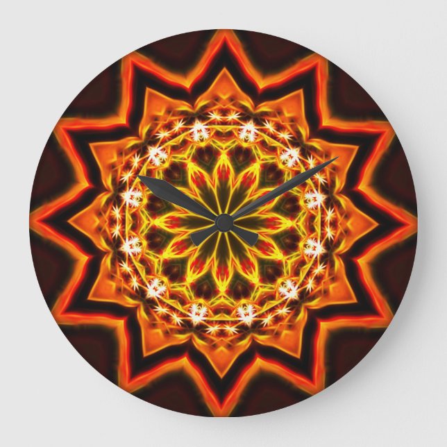 Mandala 4 Clock Stor Klocka (Framsida)
