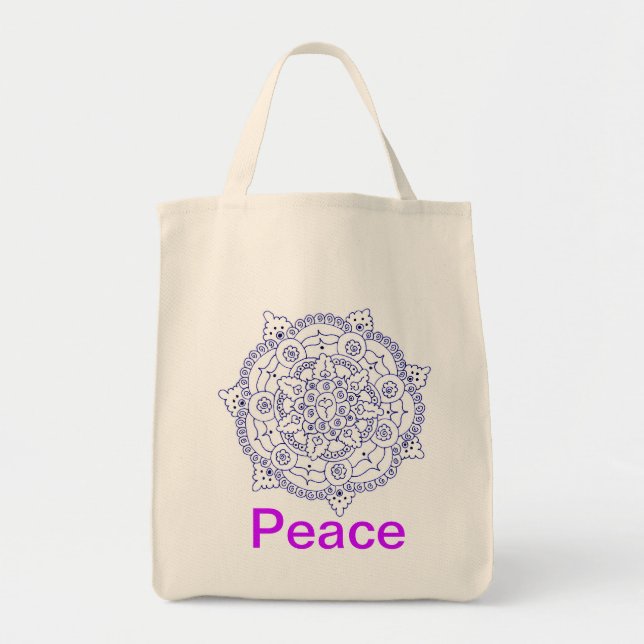 Mandala 4, fredtoto hänger lös tygkasse (Framsidan)