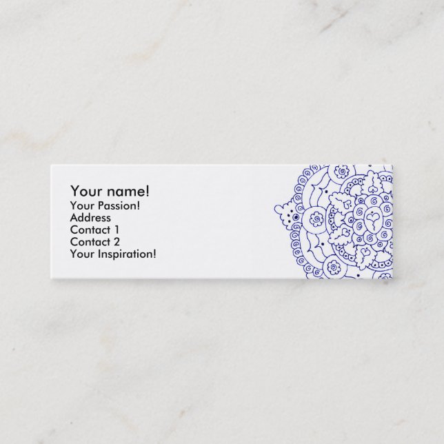 Mandala 4 profilerar kortet mini visitkort (Framsida)