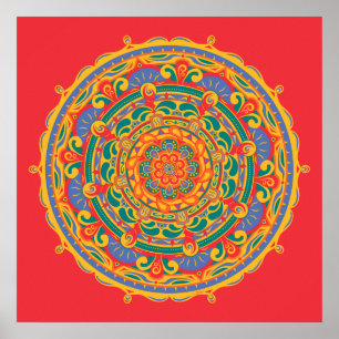 Mandala #6 - Affisch