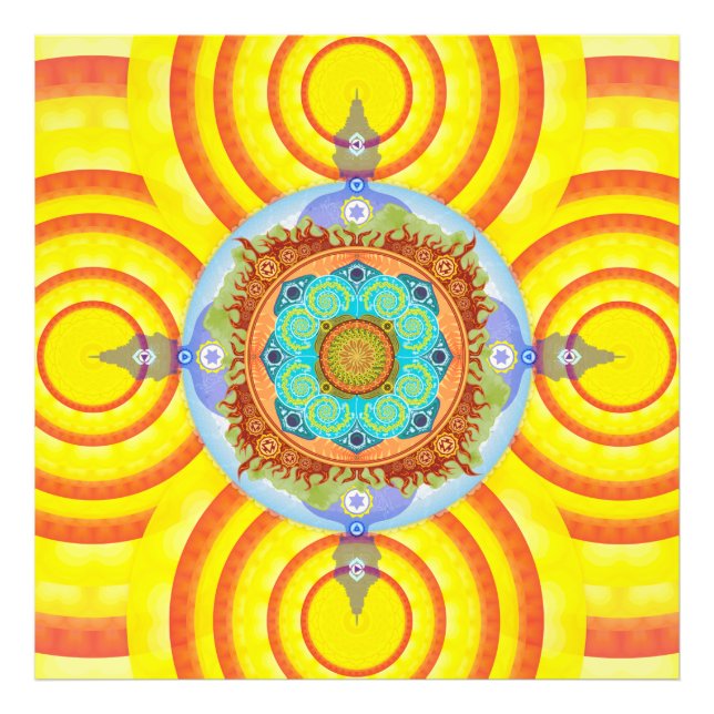 Mandala 7 Chakras Fototryck (Framsidan)