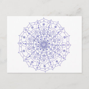 Mandala 7-vykort vykort