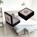 Mandala 9 Wooden Jewelry Keepsakbox Minnesask<br><div class="desc">En söt och en ömtålig,  rosaftig lila mandala med gult högdagrar,  digitalt skapat. En perfekt mandala mönster-design för vuxnor och barn på många trendig!</div>