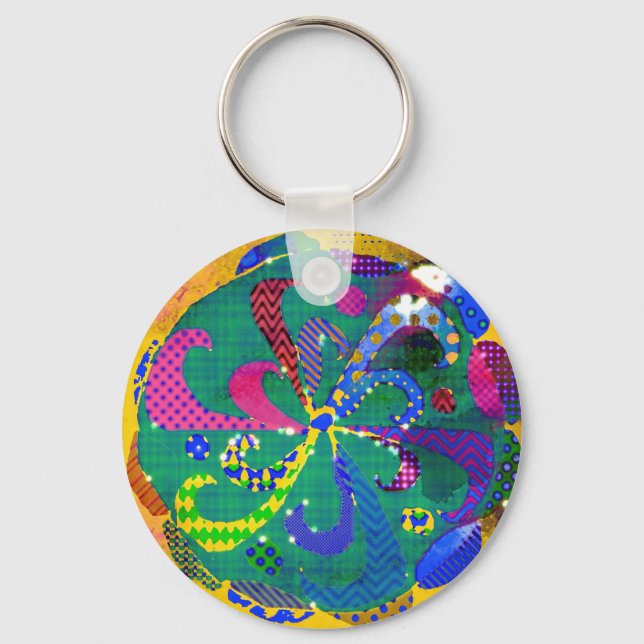 Mandala Abstrakt Nyckelring (Framsida)