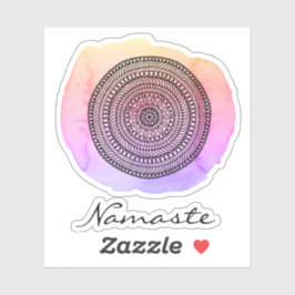 *~* Mandala Abstrakt Watercolor NAMASTE Sticker Klistermärken