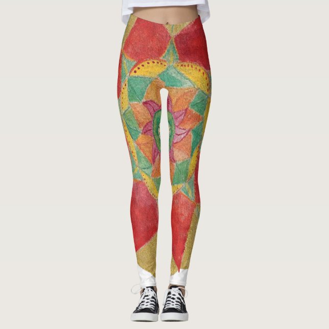 Mandala Anpassningsbar Leggings (Framsida)
