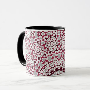 Mandala är burgundergrå mugg