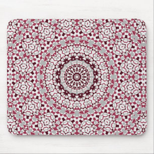Mandala är burgundy-grått musmatta