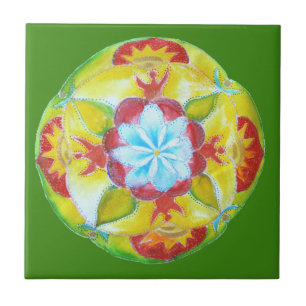 Mandala Art Anpassad Fotoplatta Kakelplatta