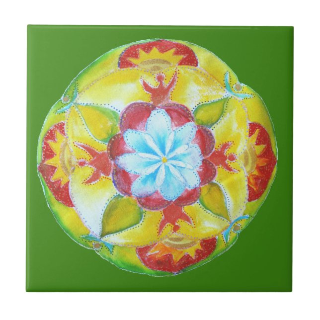 Mandala Art Anpassad Fotoplatta Kakelplatta (Framsidan)