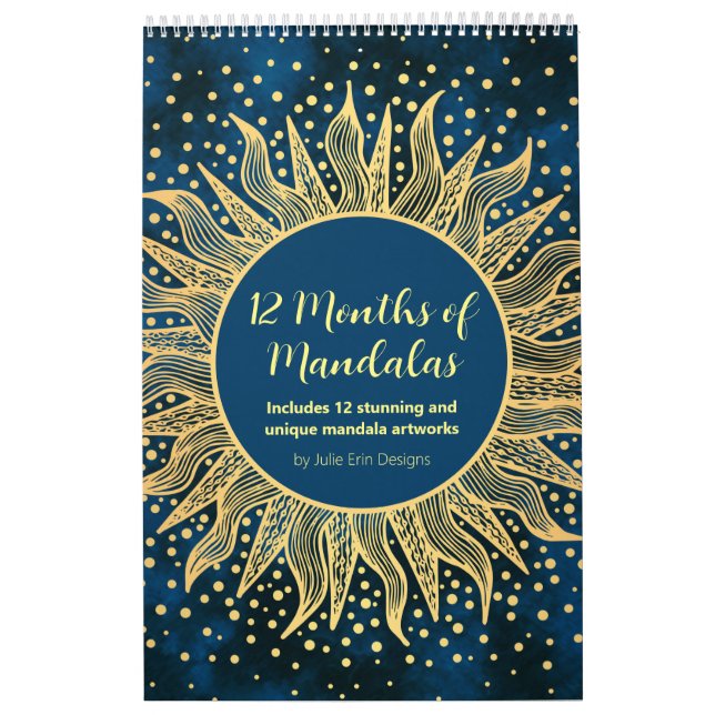 Mandala Art Calendar - 12 månaders Mandalas Kalender (Omslag)