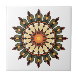 Mandala Art Ceramic Kakelplatta