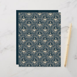 Mandala Art Deco Fläkt, marinstjärna och Guld